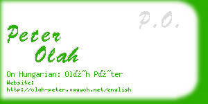 peter olah business card